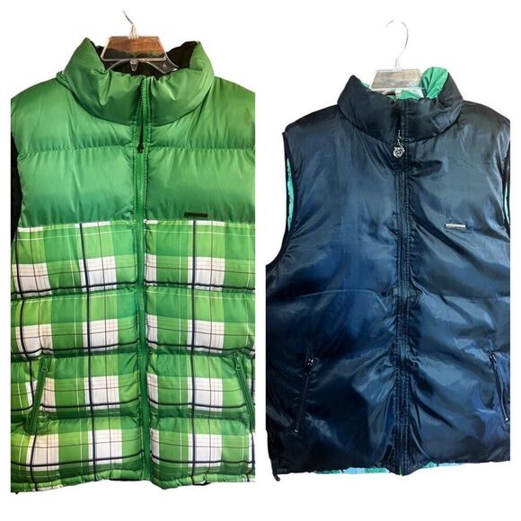 Karl Kani Gold  Men’s Reversible puffer vest Sz XXL NWOT - Picture 1 of 7
